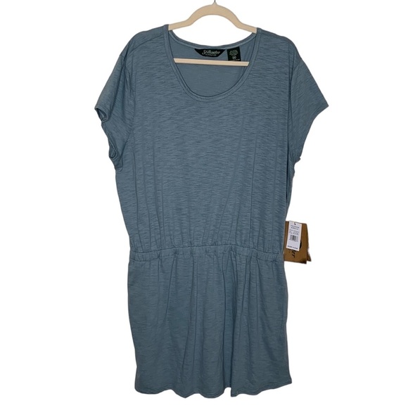 T16 Stillwater Supply Midi Blue Dress with elastic waist size 2XL New with tags - Picture 1 of 9